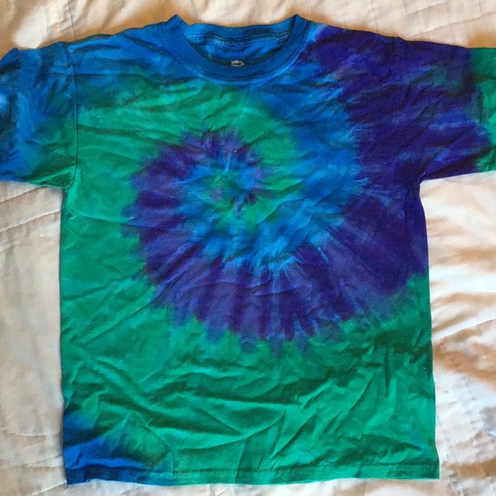 Liquid blue tie dye